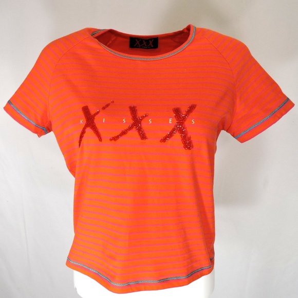 GAI MATTIOLO🇮🇹ORANGE COTTONE TOP - Picture 1 of 5